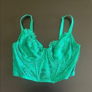 Victoria's Secret Emerald Lace Bustier Bra